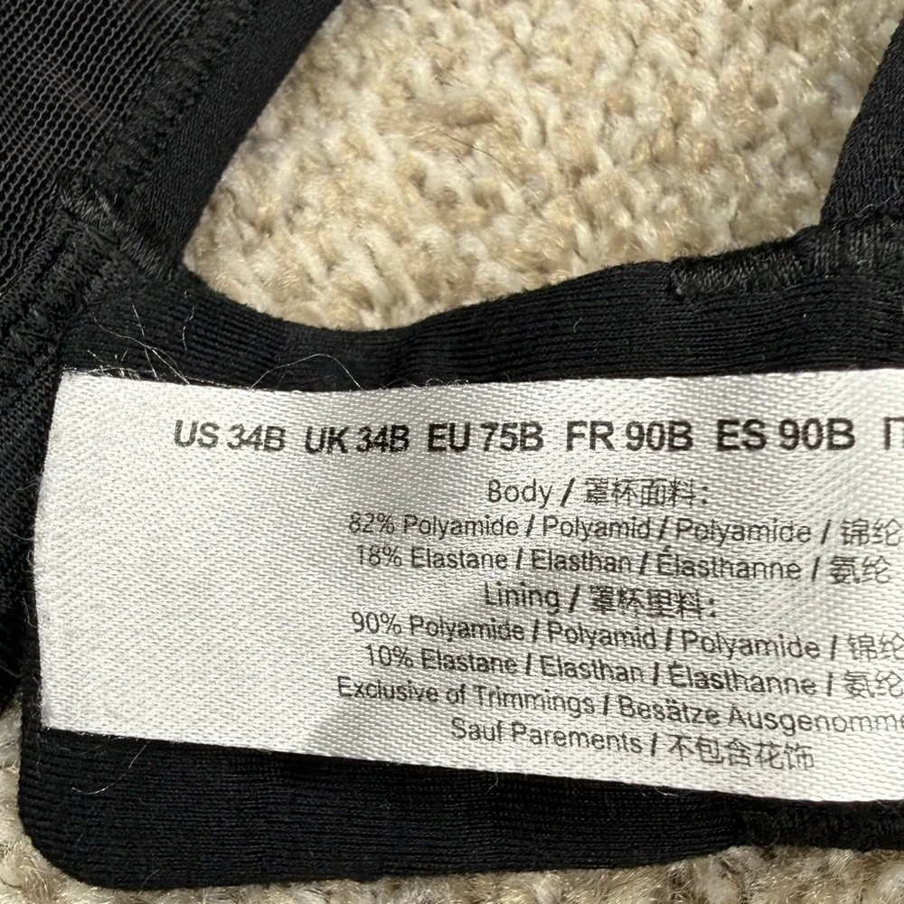 SYROKAN Womens Sports Bra 34 B High Neck High Impact Racerback Wirefree Padded 2